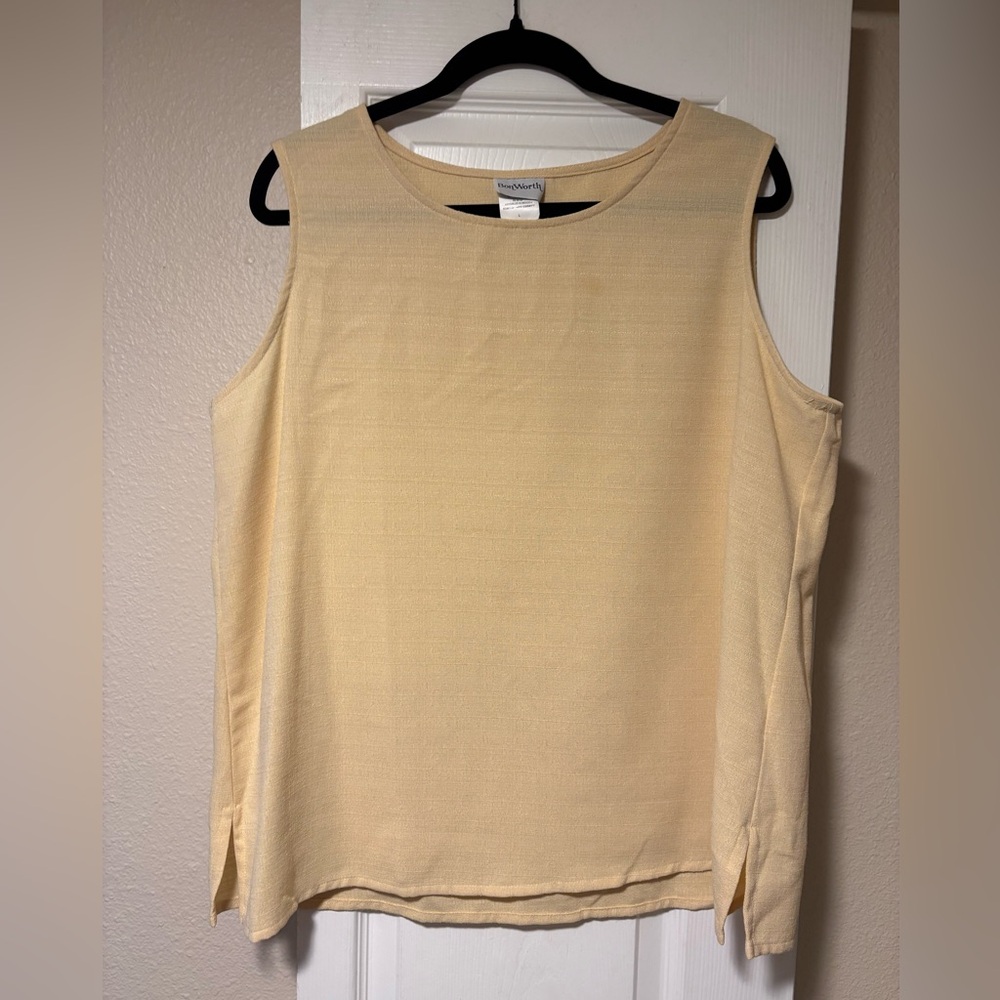 Bon Worth Butter Yellow Sleeveless Tank Top